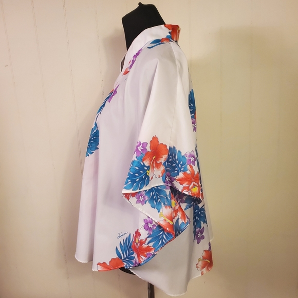 Vintage 80's Kalena of Hawaii Woman's Pullover Flutter Sleeve Top OS - Picture 3 of 7